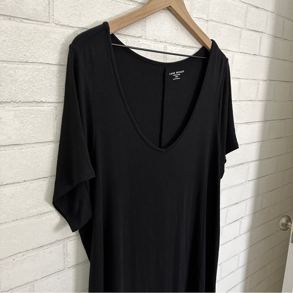 LANE BRYANT Black Short Sleeve Fitted Tunic Tee - Picture 5 of 9